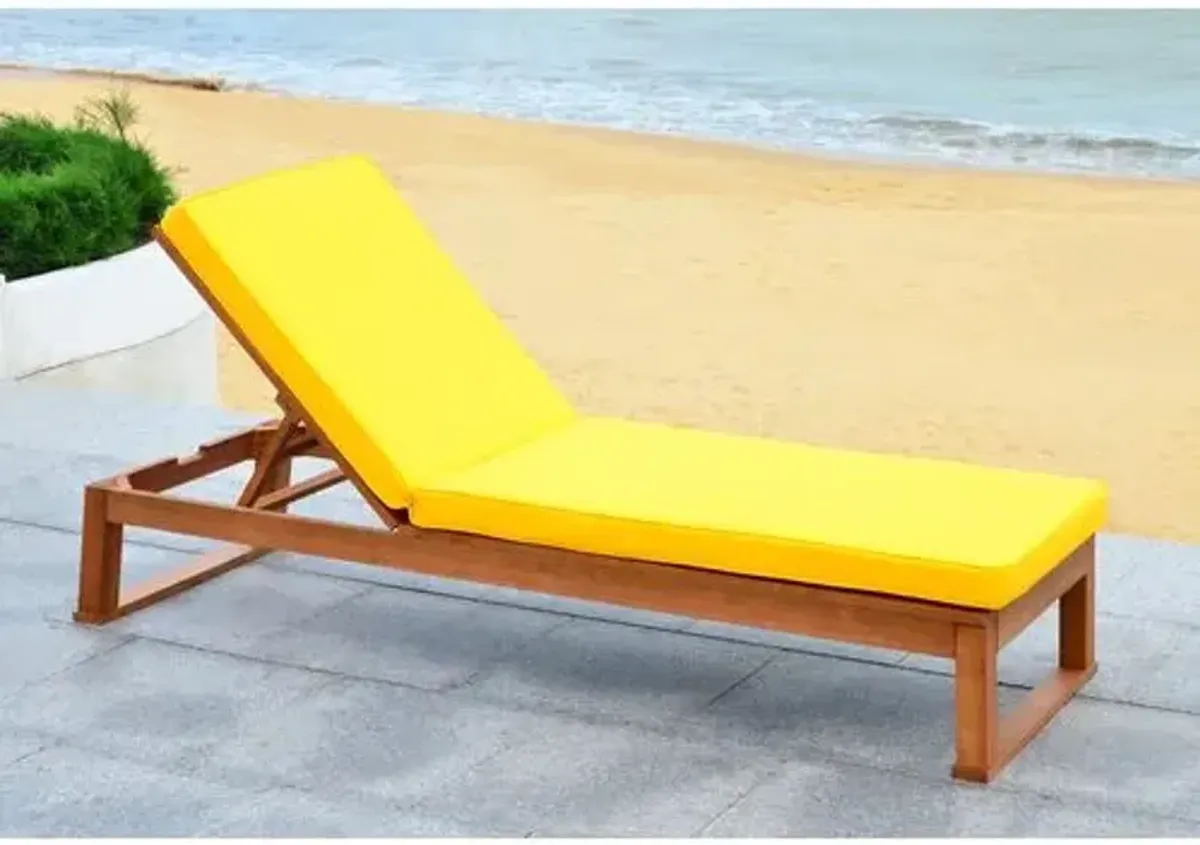 Jessen Outdoor Eucalyptus Sunlounger - Yellow