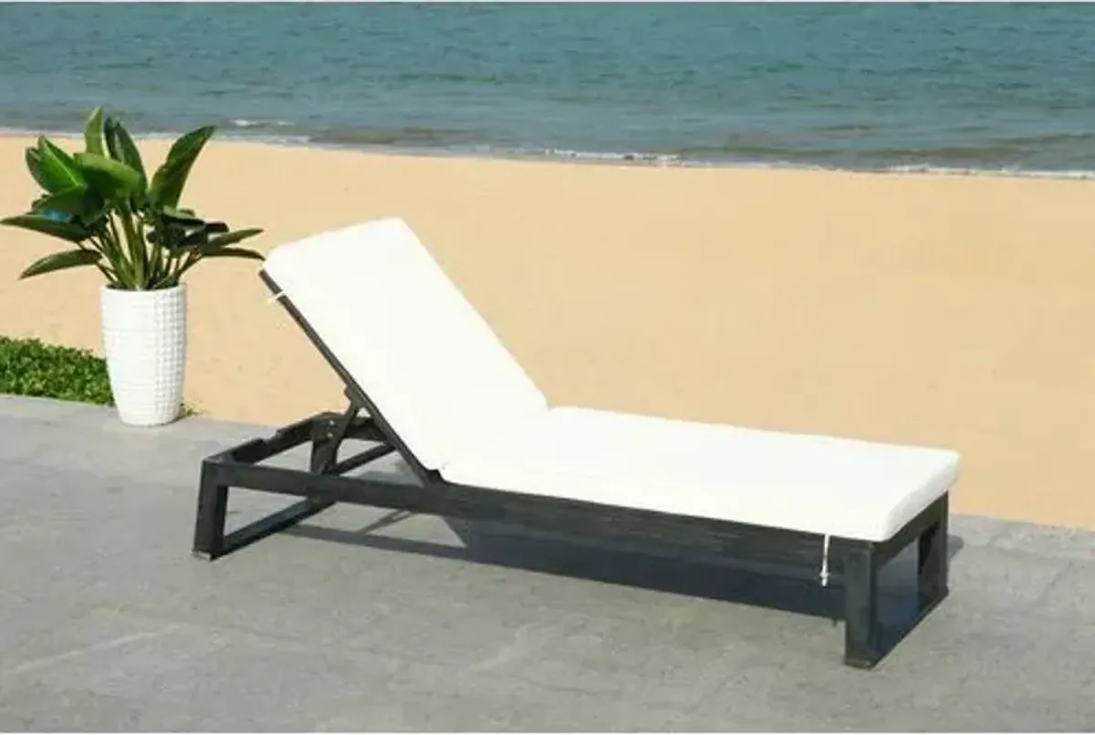 Jessen Outdoor Eucalyptus Sunlounger - Black