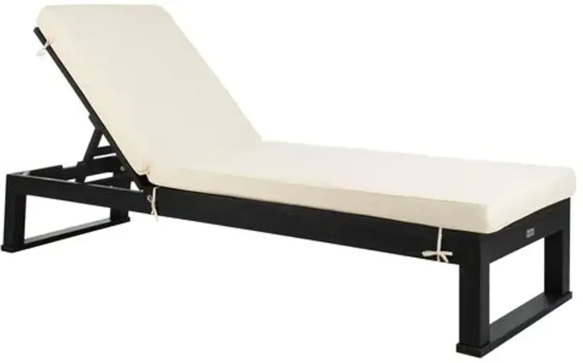 Jessen Outdoor Eucalyptus Sunlounger - Black