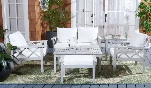 Nicasia 6 Pc Acacia Outdoor Living Set