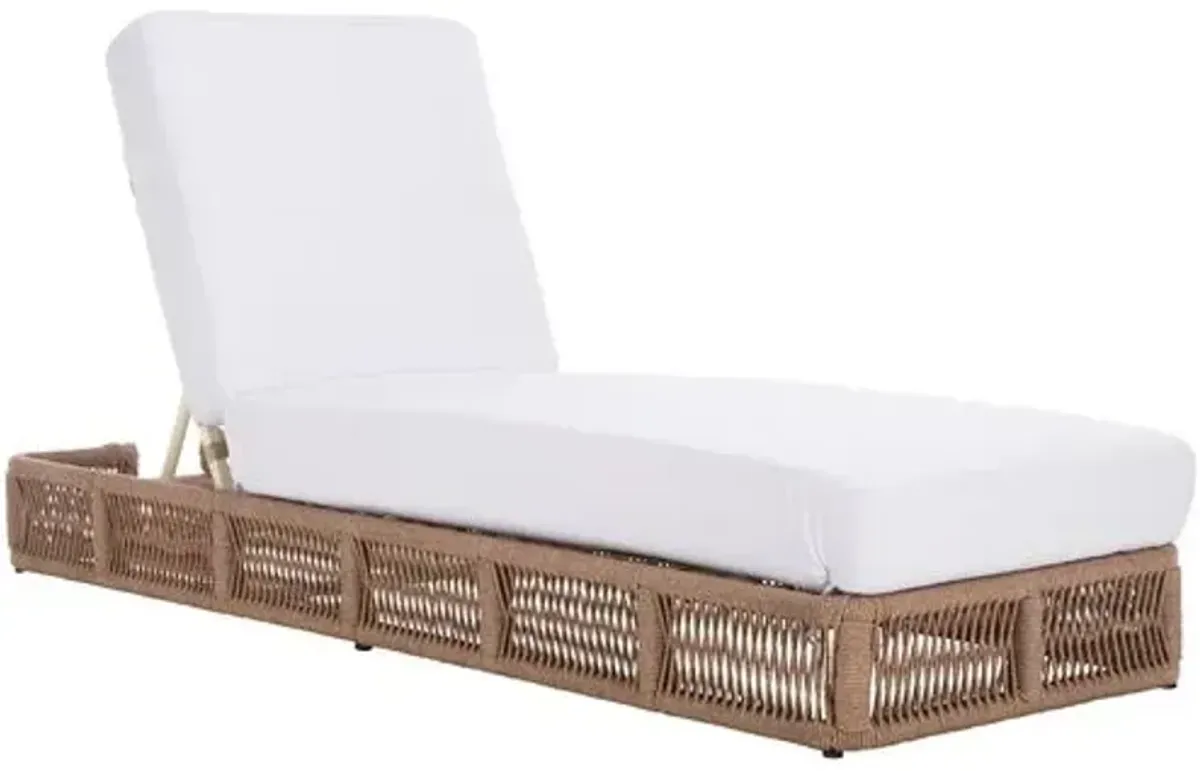 Zephyr Outdoor Rope Sunlounger - Brown