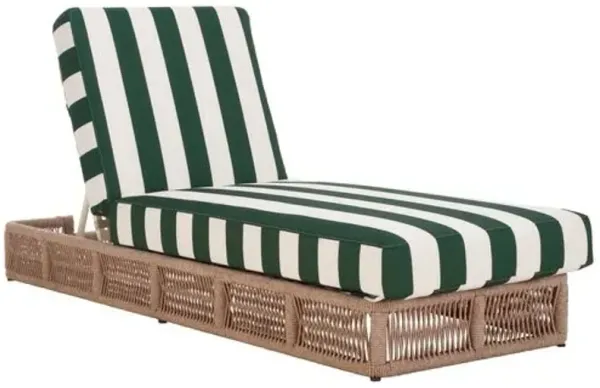 Zephyr Outdoor Rope Sunlounger - Brown