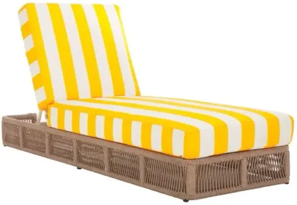 Zephyr Outdoor Rope Sunlounger - Brown