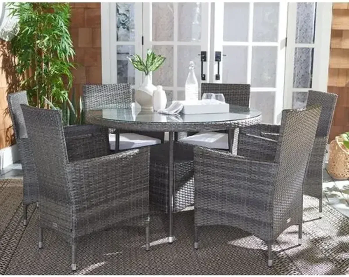 Quinlan 7 Pc Outdoor Dining Set - Gray