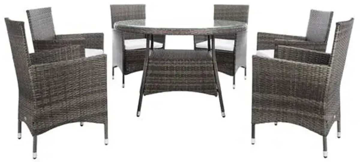 Quinlan 7 Pc Outdoor Dining Set - Gray