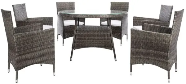 Quinlan 7 Pc Outdoor Wicker Dining Set