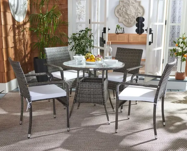 Kasian 5 Pc Outdoor Wicker Dining Set