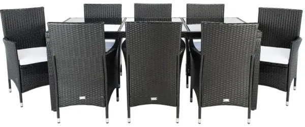 Brixton 9 Pc Outdoor Wicker Dining Set