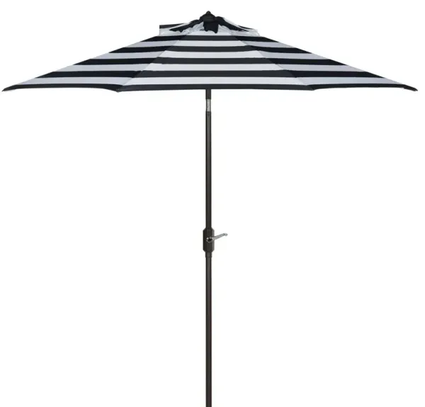 Elowis 9Ft Outdoor Stripe Crank Umbrella - Blue