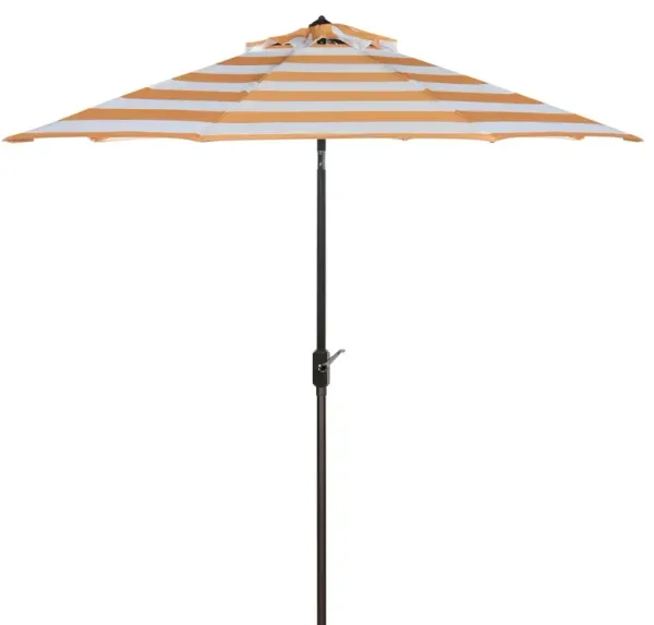 Elowis 9Ft Outdoor Stripe Crank Umbrella - Yellow