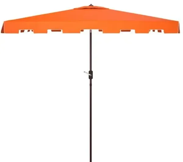 Quintus Outdoor 6.5x10 Ft Rectangular Crank Umbrella - Orange
