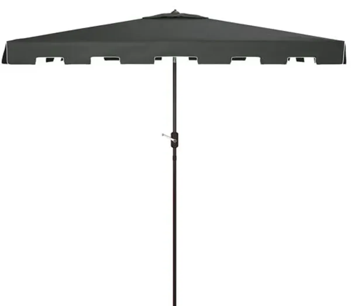 Quintus Outdoor 6.5x10 Ft Rectangular Crank Umbrella - Black