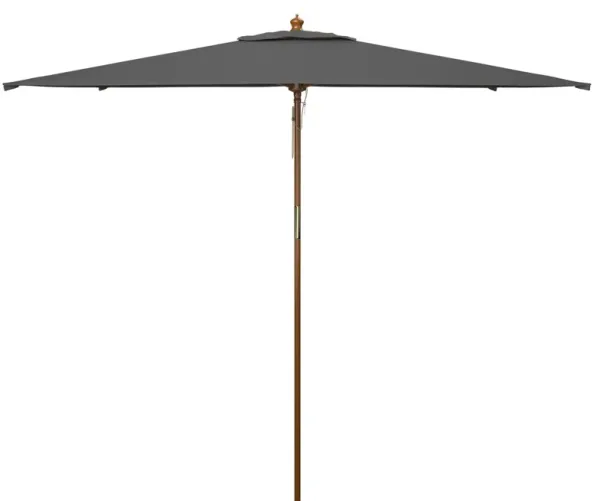 Adara Outdoor 10Ft Wood Umbrella - Gray
