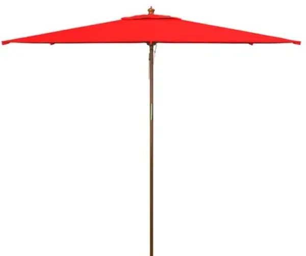 Adara Outdoor 10Ft Wood Umbrella - Red