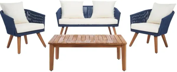 Isolde 4-Pc Outdoor Rattan Rope Lounge Set