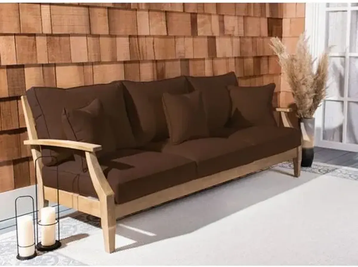 Orin Outdoor Eucalyptus Patio Sofa