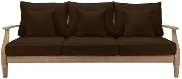 Orin Outdoor Eucalyptus Patio Sofa