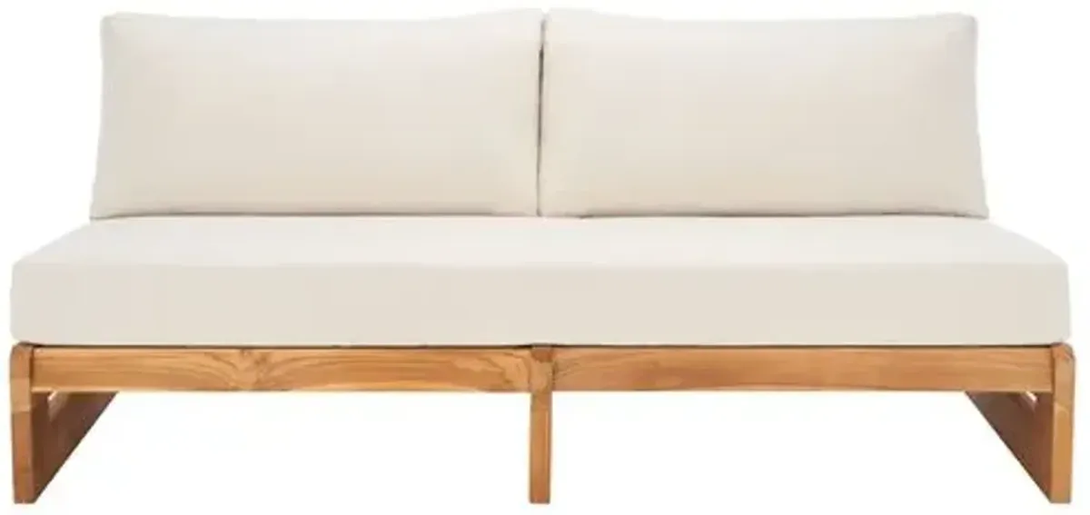 Fiora Outdoor Teak Patio Sofa