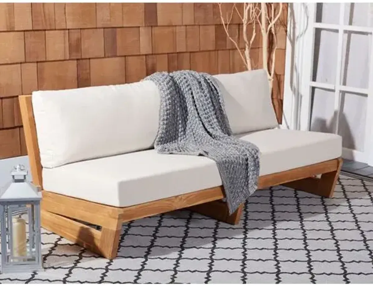 Fiora Outdoor Teak Patio Sofa