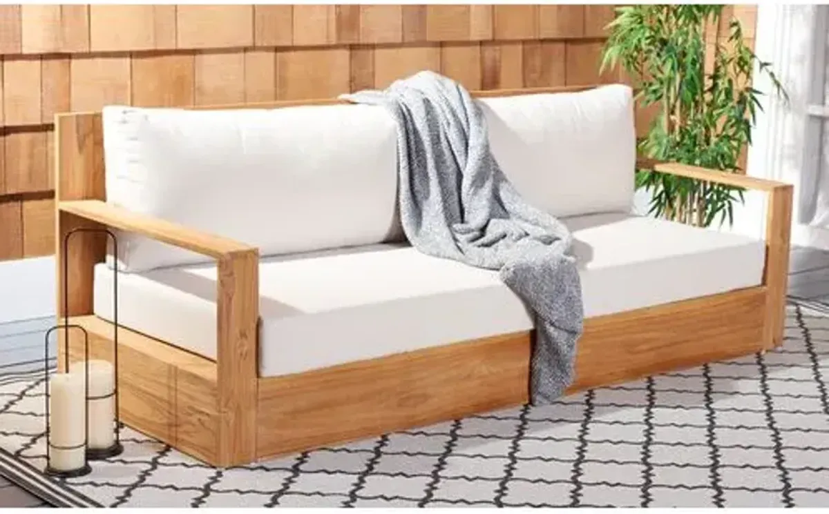 Gavriel Outdoor Teak Patio Sofa