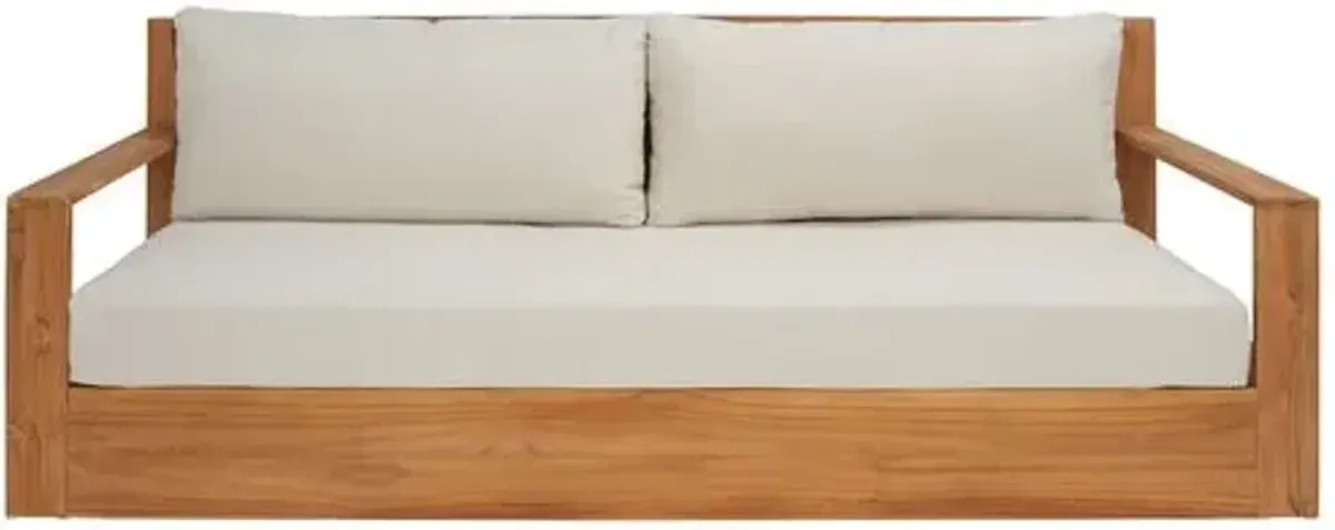 Gavriel Outdoor Teak Patio Sofa