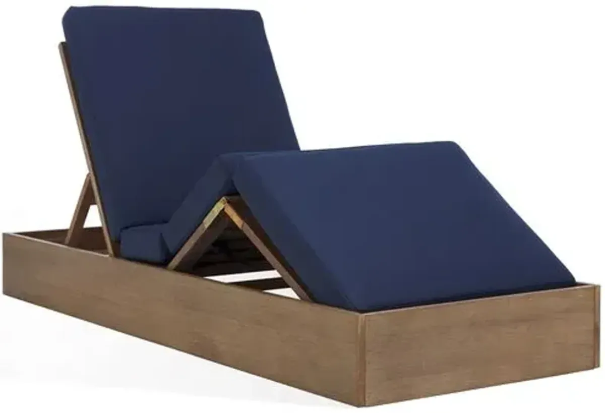 Paxton Outdoor Eucalyptus Chaise Lounge - Brown - Comfortable, Sturdy, Stylish