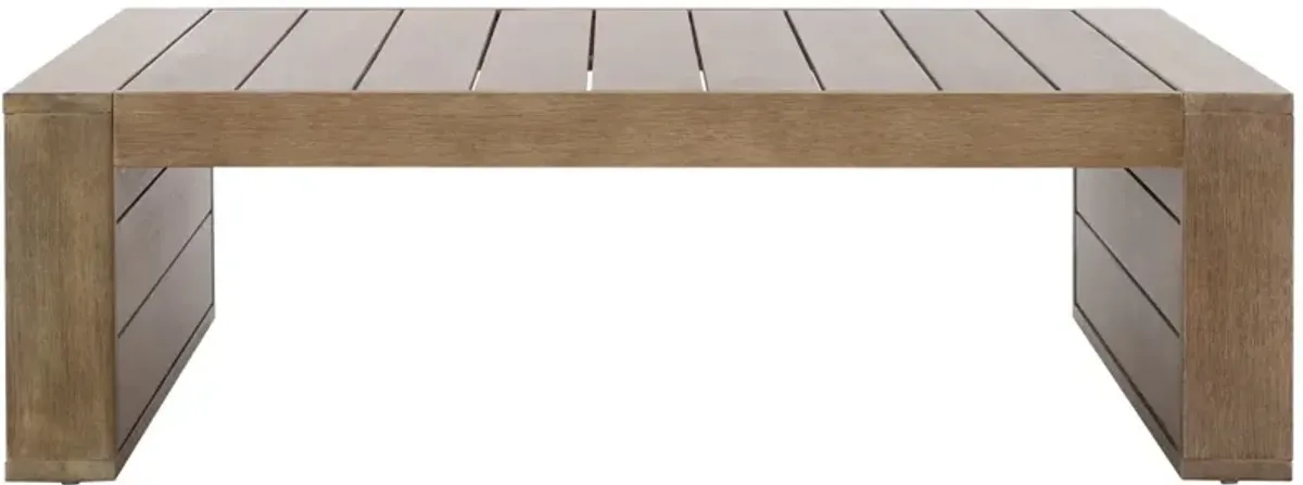 Hale Outdoor Eucalyptus Patio Coffee Table, Natural