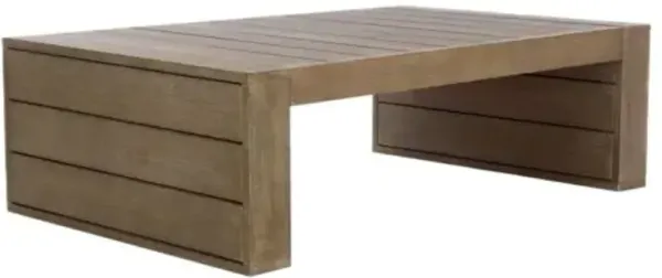 Hale Outdoor Eucalyptus Patio Coffee Table - Natural - Brown