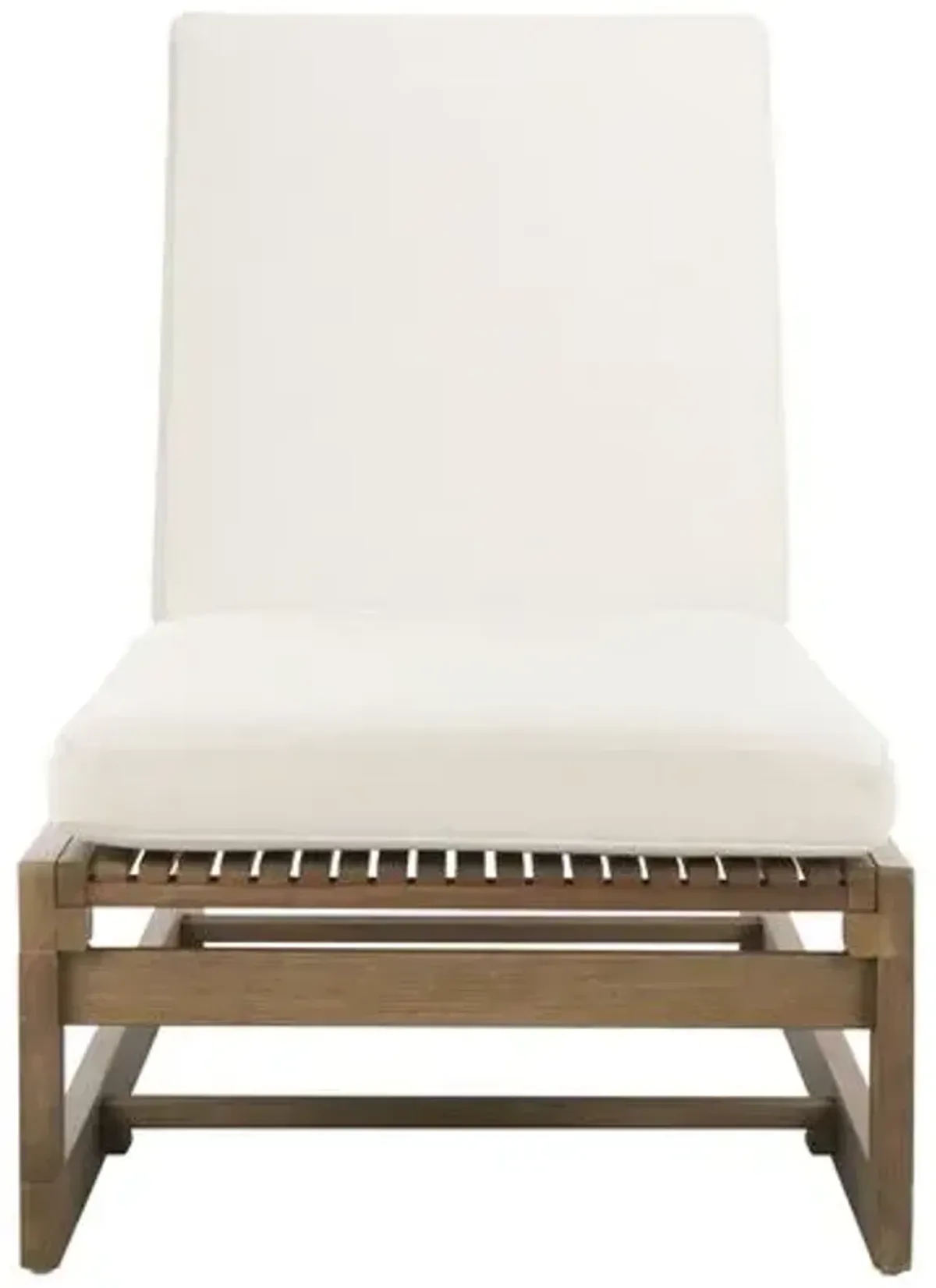 Elara Outdoor Eucalyptus Chaise Lounge - Natural/Beige - Comfortable, Sturdy, Stylish