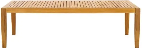 Faust Outdoor Teak Patio Coffee Table - Natural - Brown