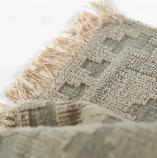 Tina Hand Woven Wool/Cotton Rug, Ivory