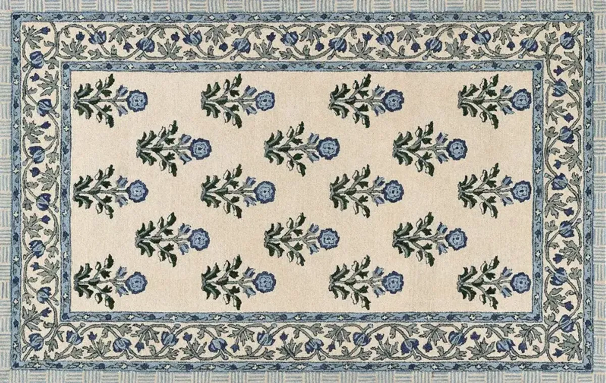 Dover Hand Tufted Wool Rug, Blue