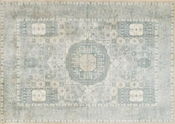 Stella Hand Loomed Wool/Viscose Rug, Blue