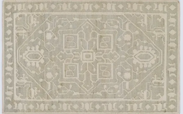 Vassi Hand Woven Wool Rug, Blue