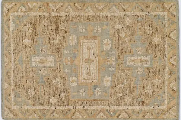 Taz Hand Woven Wool Rug, Blue