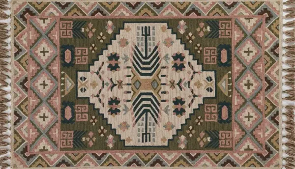 Phoenix Hand Tufted Wool Rug, Green