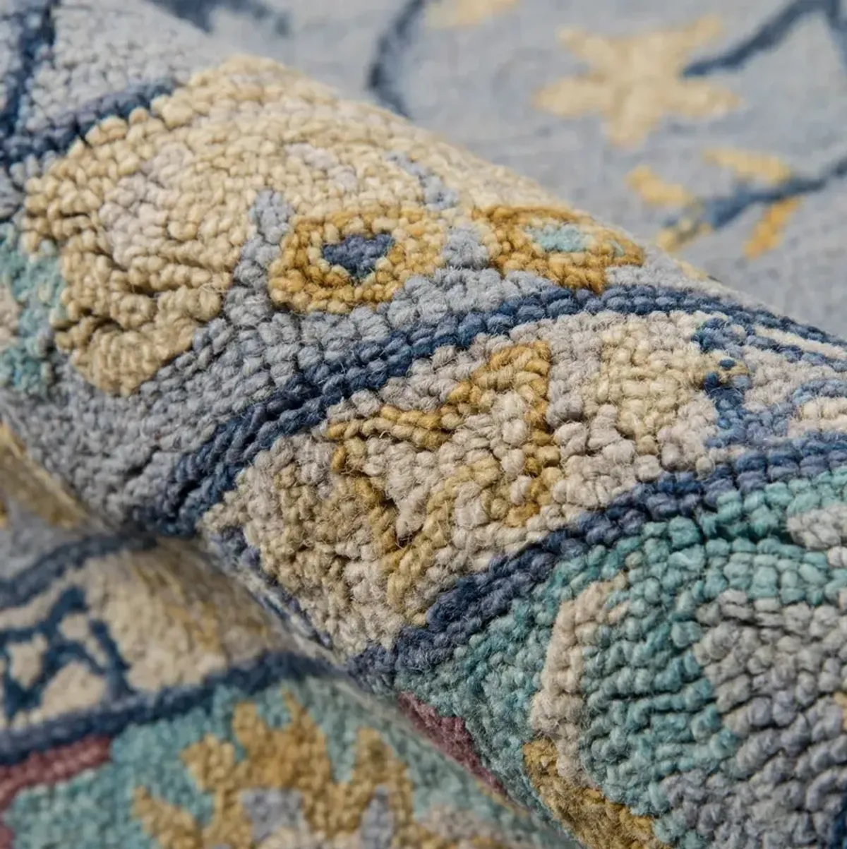Tangier Hand Tufted Wool Rug, Blue