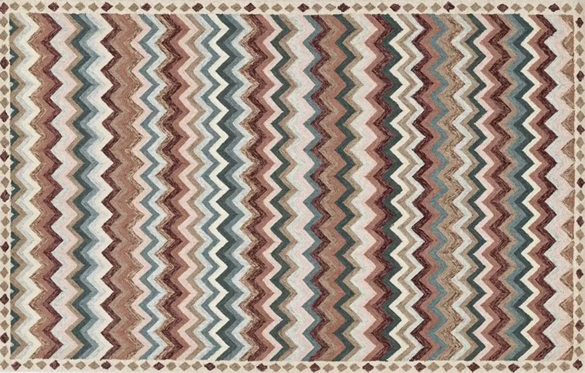 Abbot Rug Abbot Zig Zag Hand Tufted Wool Rug | Furniture.com