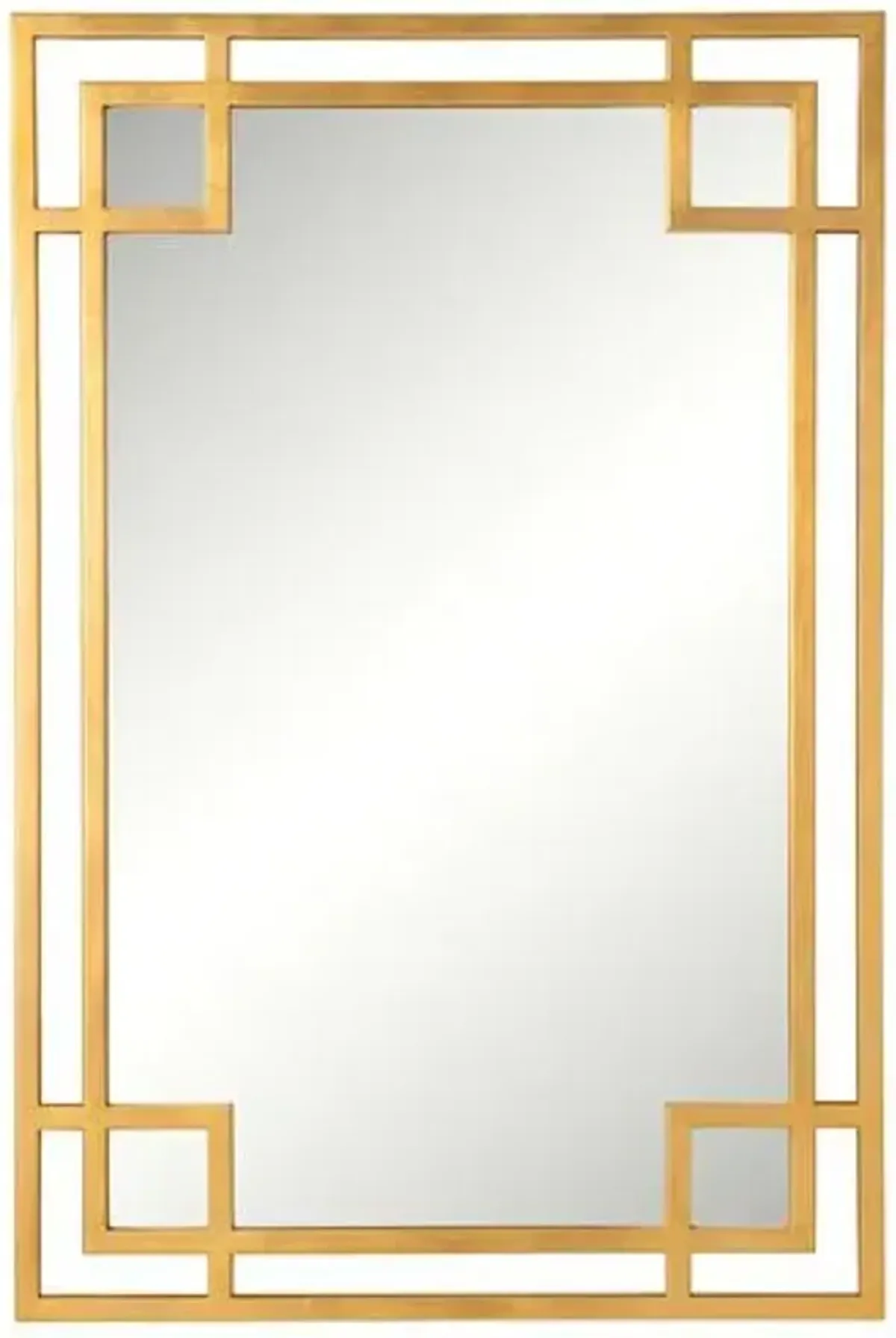 Mickol 36" x 54" Steel Wall Mirror - Antique Gold Leaf