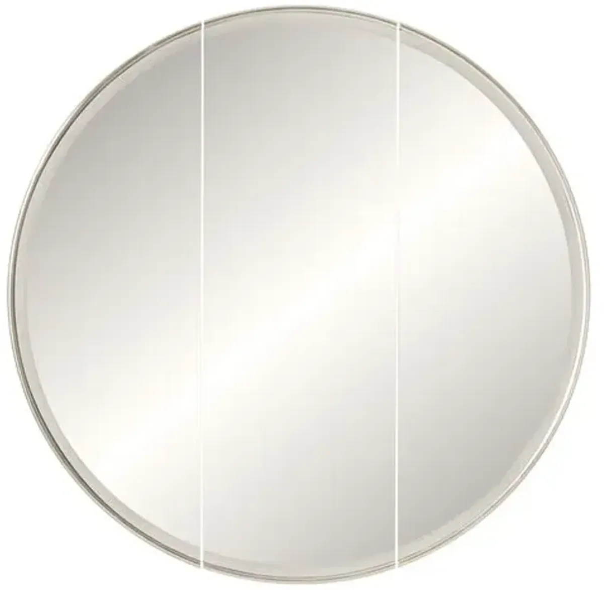 Alfin 35" Round Wooden Wall Mirror