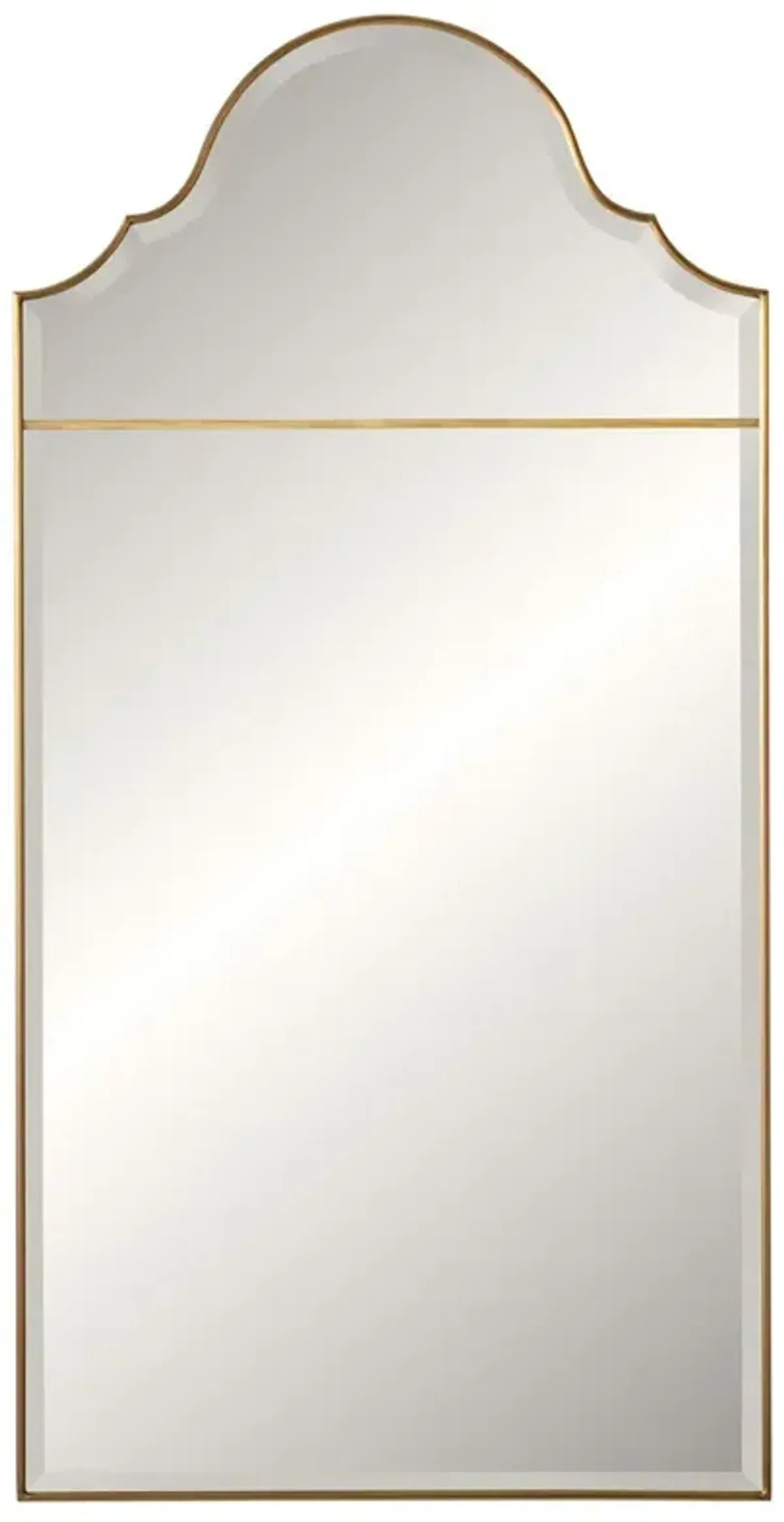 Odran 30" x 59" Wall Mirror, Light Brushed Brass