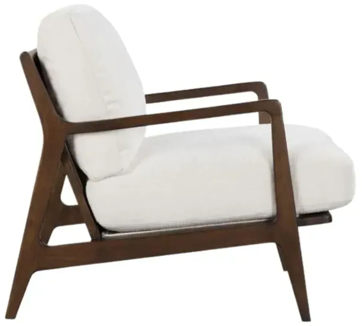 Elois Cane/Linen-Blend Accent Chair - Beige, Comfortable, Durable, Cushioned