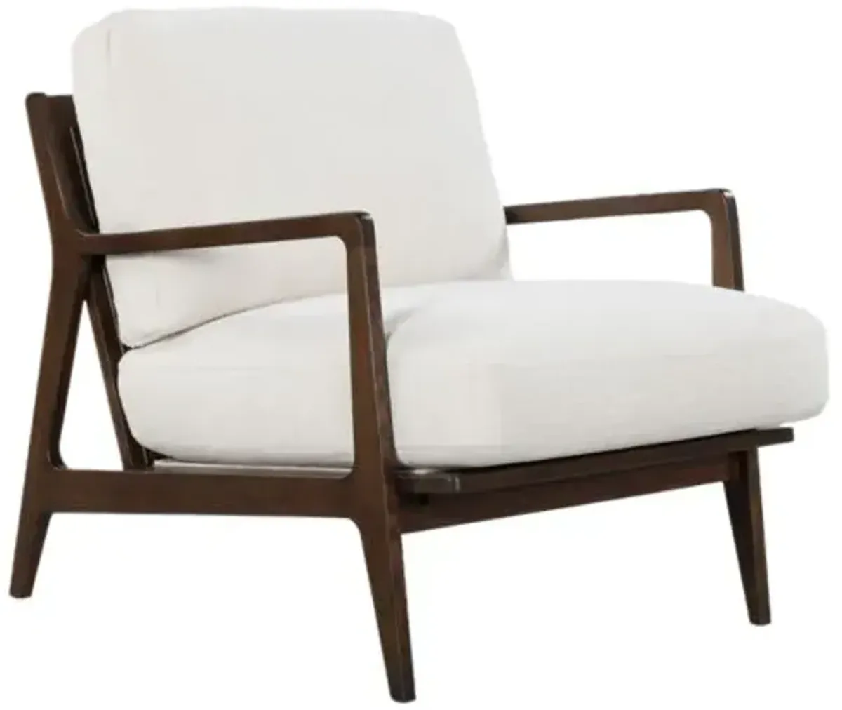 Elois Cane/Linen-Blend Accent Chair - Beige, Comfortable, Durable, Cushioned