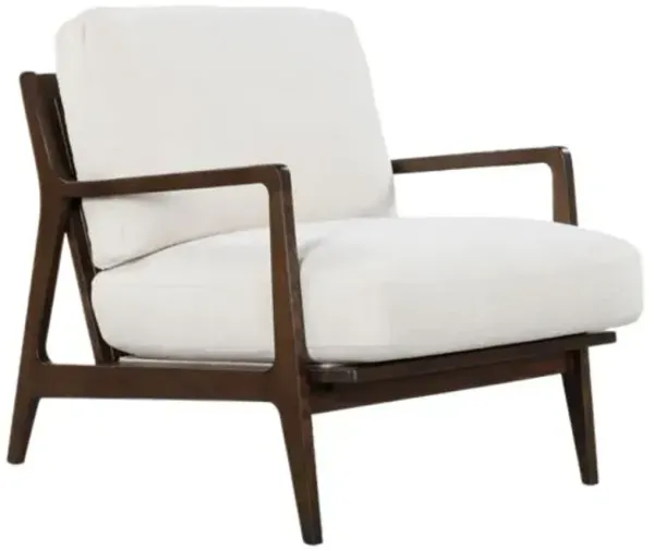 Elois Cane/Linen-Blend Accent Chair - Beige, Comfortable, Durable, Cushioned