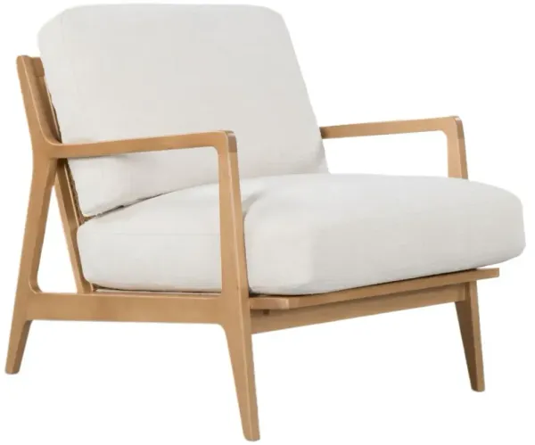 Elois Cane/Linen-Blend Accent Chair