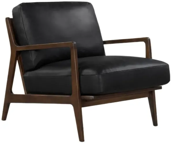 Elois Cane/Leather Accent Chair