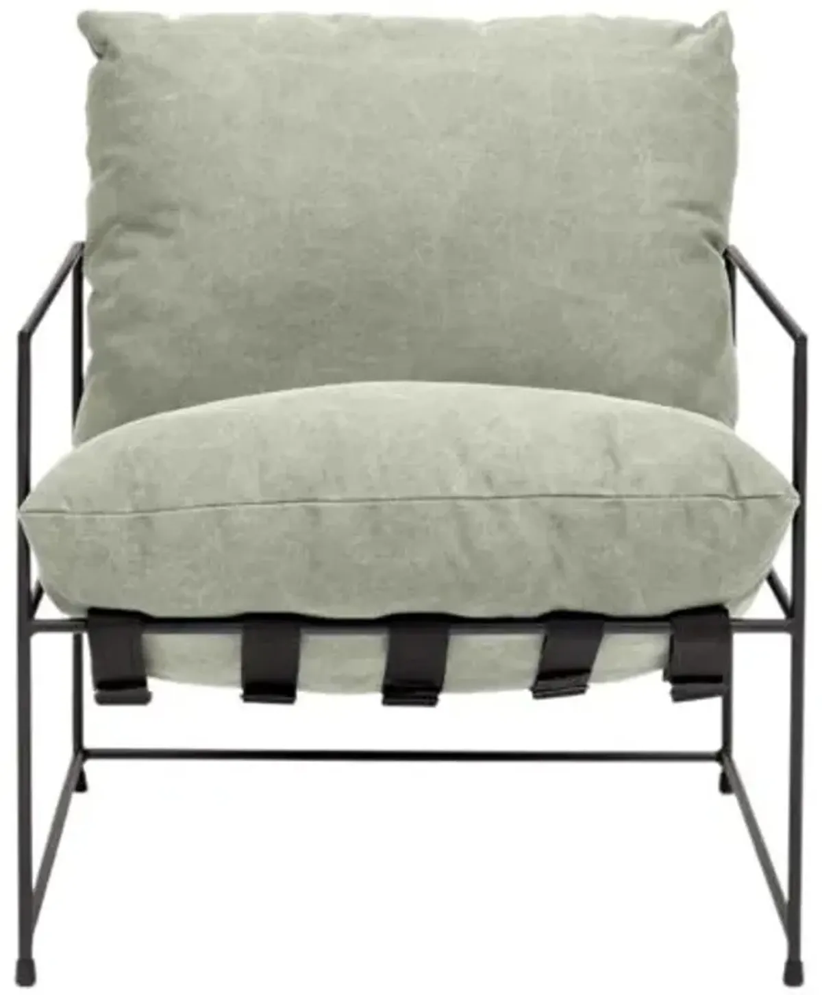 Holden Iron Accent Chair - Green, Comfortable, Durable, Cushioned