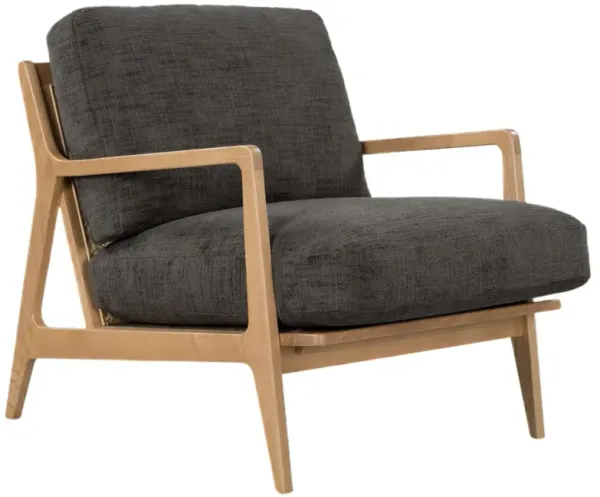 Elois Cane/Linen-Blend Accent Chair