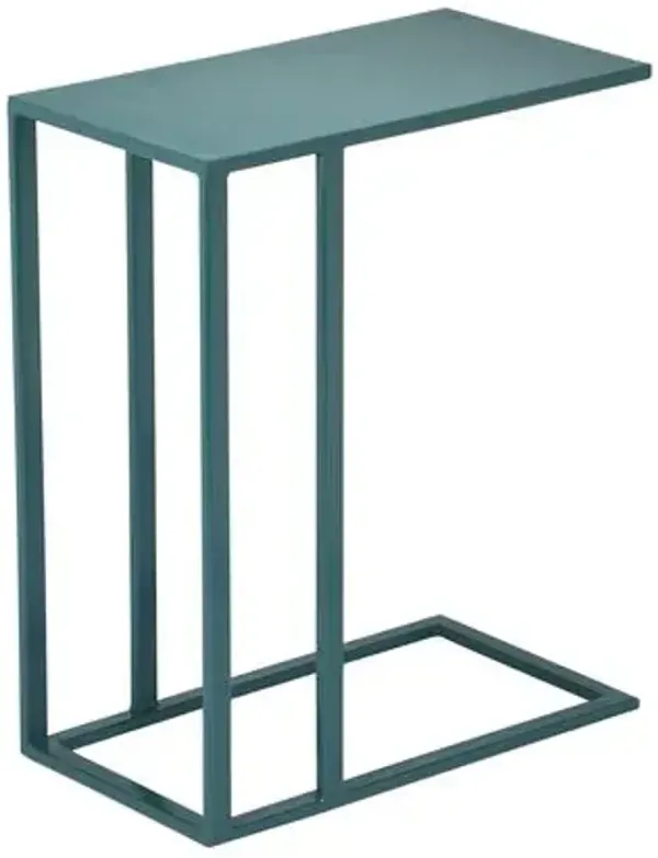 Tivoli C-Shaped End Table - Handcrafted - Green