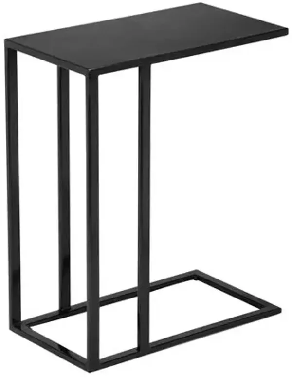 Tivoli C-Shaped End Table - Handcrafted - Silver